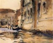 约翰辛格萨金特 - Venetian Canal, Palazzo Corner